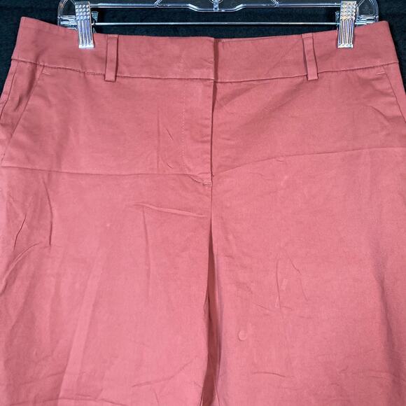 Ann Taylor Factory Womens Pants Blush Mid Rise Straight Leg Capri Stretch 8P - Picture 2 of 13